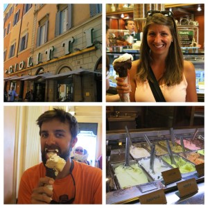 Gelato. Everywhere. So we're pretty much experts and agreed that Giolitti was the best...pistachio and chocolate for me, caramel and nocciola for Dave.