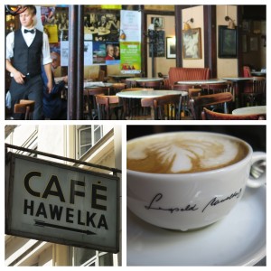 Caffeine break at Cafe Hawelka.