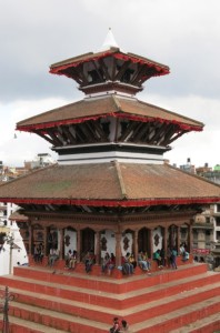 A view of Durbar Square from lunch. 
