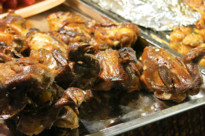 We didn't have the courage to eat this fried little birds, but they couldn't have been worse than what we did eat.