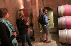 Jeff showing his extensive interest in the wine making process. Swoon.