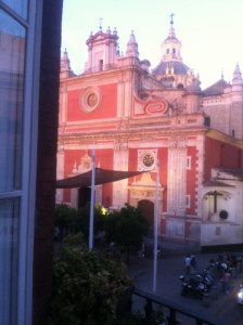 View of the Plaza from our balcony.