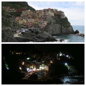 Manarola...by day and by night.