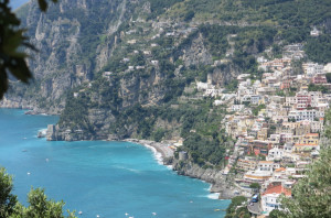 View of Positano as we walked down the endless steps.