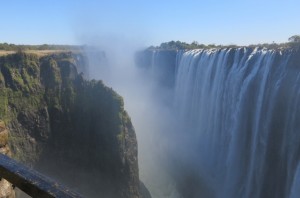 “The entire falls are simply a crack made in a hard basaltic rock from the right to the left bank of the Zambezi River." - Livingstone