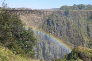 Bridge on Zimbabwe side from which brave souls bungeed.