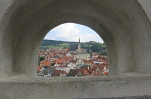 View through one of the castle’s lookouts.