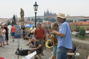 Performers on Charles Bridge