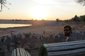 Getting ready for the show at sunset.