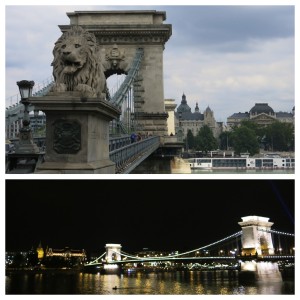 Chain Bridge...by day and night.