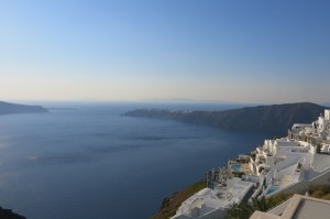 The 3 1/2 mile hike starts in Fira and curves through a few smaller towns before ending in Oia.
