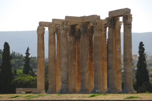 The Temple of Zeus, an ancient Greek temple putting the arch's age to shame as it was built between 472 and 456 BC,