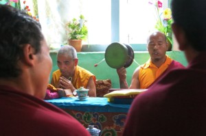 In X, we were invited into the family home for a funeral ceremony, where 10 monks prayed (and would continue to do so every 7th day for X days) for the grandfather who had recently passed.
