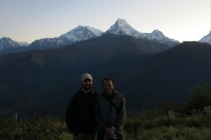 Posing with Nima with the Annapurna range behind us.