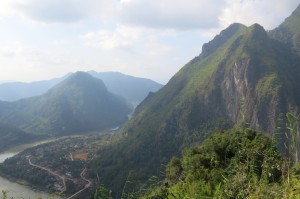 View back down into Nong Khiaw.