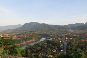 A view out over more of Luang Prabang from the top of the lookout point at Phou Si.