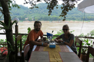 Drinks along the Mekong.