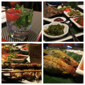 Tasty drinks and eats at Tamarind, one of the better restaurants in town.