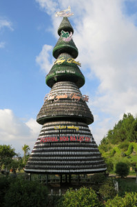 And just so you don't forget what the most well-known local offering is, they've thrown in a giant tree of wine bottles.