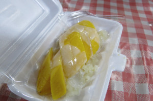 Sticky rice, fresh mango and a drizzle of coconut milk.
