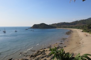 A view down on Kantiang Beach.