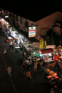 Soi 38 Night Market from above.