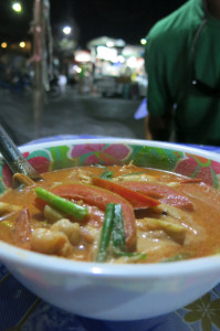 Another delicious bowl of Tom Yum, this one from Krabi Town's night market.
