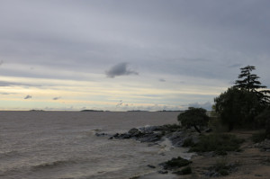 The city sits in the southwest corner of Uruguay, facing Buenos Aires across the Río de la Plata.