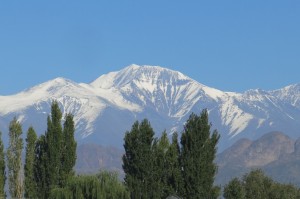 View of the Andes from the balcony.