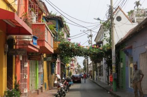 Our street during our Getsemani stay.