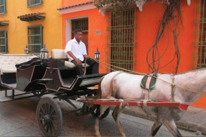 Horse-drawn carriages are the main form of transportation inside Old Town.